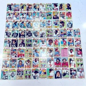 1977 to 1980 Topps Football NFL Trading Cards Mixed Lot Vintage Lot of 85